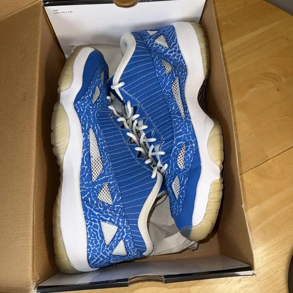 Size 14 - Jordan 11 Low IE Argon Blue Zest 306008-471 White Cement 2007 OG Box